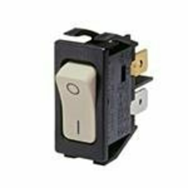 Arcoelectric Rocker Switch, Spst, Latched, 1A, 30Vdc, Quick Connect Terminal, Curved Rocker Actuator, Panel Mount C1250SPAPBB085W